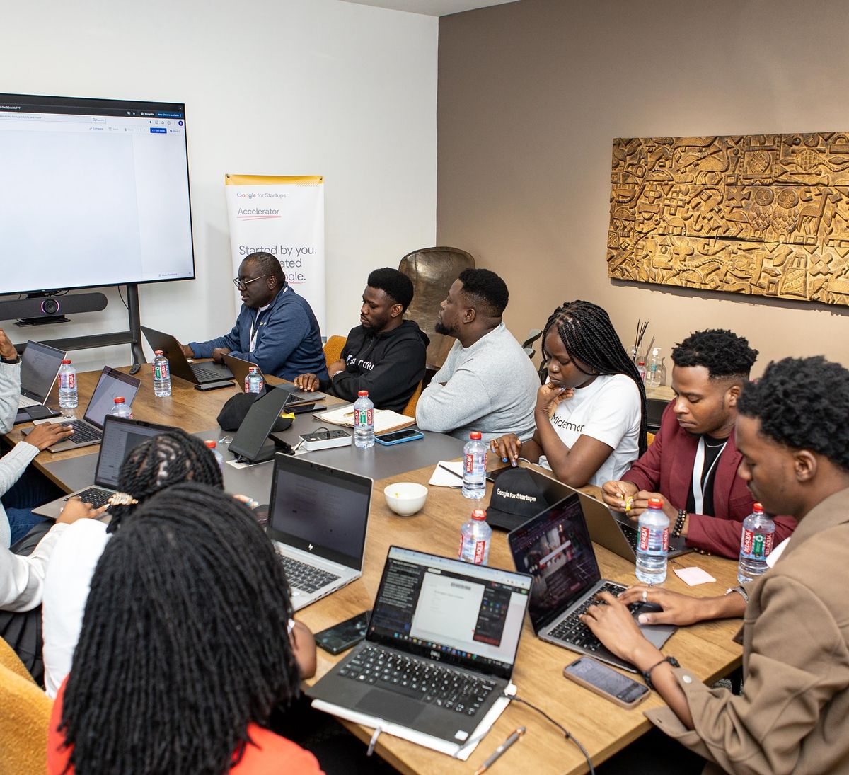 Intimate founders roundtable workspace in Ikeja Lagos